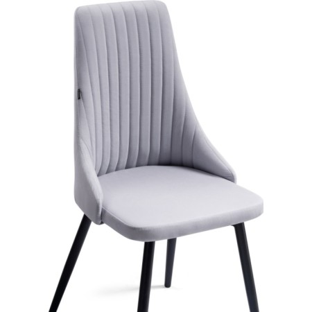 SHEET on the metal frame Narayan Velutto 49 metal/velor, black/gray 47x54x98 cm-4