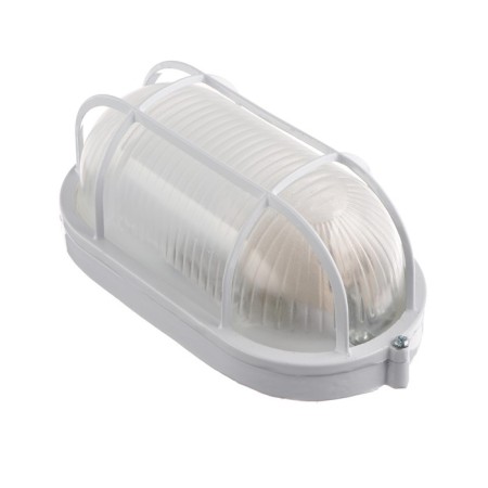 Lamp NBP 04-60-002 UHL1, 60W, E27, 220V, IP54, with a lattice, white