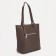 Luggage bag, external pocket, long belt, brown color