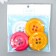 A button decorative plastic "Color" mix 5.4x5.4 cm for creativity