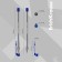 Ballic handle Erichkrause Ultra-20, node-bela 0.7 mm, blue ink, letter line 2000 meters