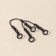 Handles for a bag, 2 pcs, 44.5 × 4.5 cm, black color