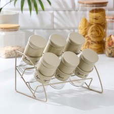 A set of glass cans for bulk products 