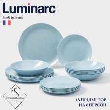 Table Luminarc Diwali Paradise Blue Service, 18 objects, glass ceramic, blue