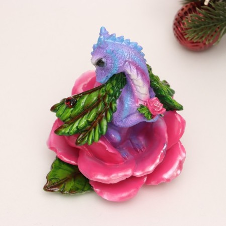 Figure "Dragon in the Flower" 11.5x10x10.5cm-4