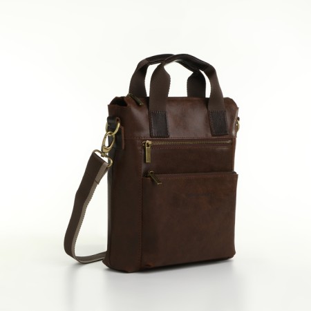 Male bag, igermann, brown color