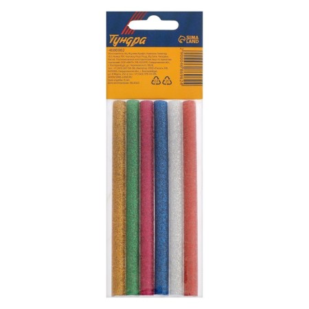 The adhesive rods of the tundra, 7 x 100 mm, multi -colored with sparkles, 6 pcs.-6