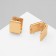 Earrings Metal "Chord" smooth, color gold