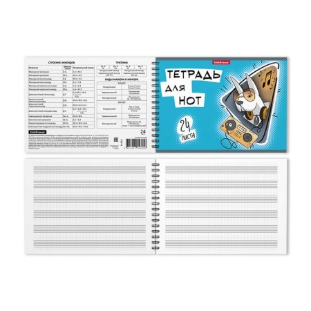 Note for notes A5, 24 sheets on spirals, erichkrause, pop-dogs, horizontal orientation, plastic cover-5