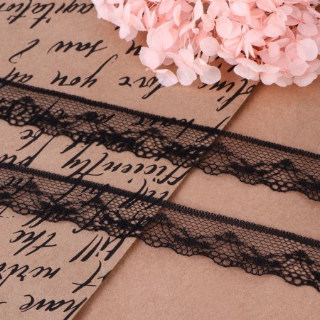 Capricon lace, 20 mm × 10 ± 1 m, black color-1