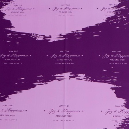 Matal film double -sided "Happiness around" purple, 0.58 x 0.58 m-3