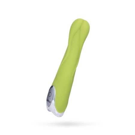 Toyfa Dolce Mateo vibrator, silicone, green color, 16.5 cm