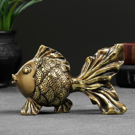 Figure "Golden Fish" gold 14x6.5x8.5cm-1