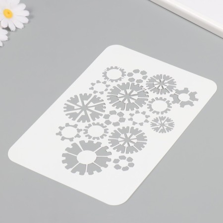 Plastic stencil "gears", 16x24 cm-1
