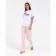 Women's pants KAFTAN "Beautiful", col. White/pink, p. 44-46
