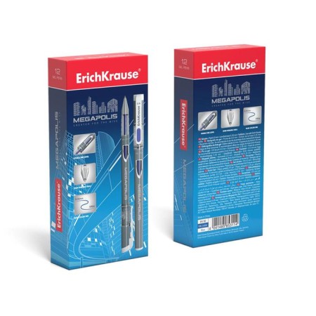 Gel handle Megapolis Gel, node 0.5 mm, blue ink, letter line length 500 meters-10