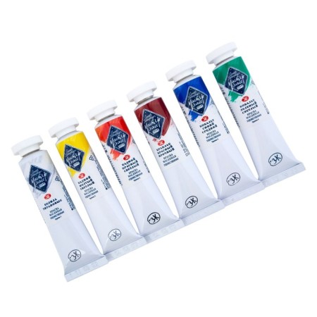 Oil art, set of 6 colors x 18 ml, ZHK "Master class" Basic Colours, in a plastic case, 111392033-4