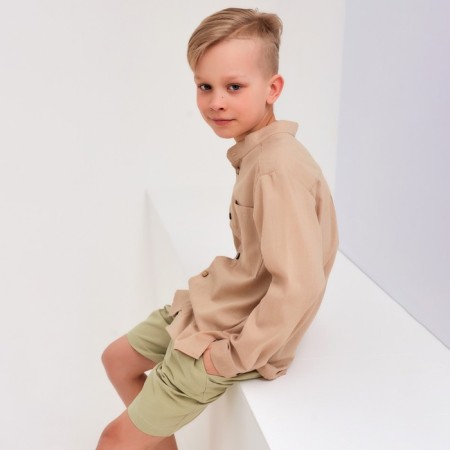 Burmuda shorts Minaku: Cotton Collection Color Green, Height 152-3