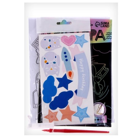 Set for creativity: manufacture of toppers, coloring-strokes and engraving "Cosmos"-4