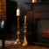 Climber Metal for 1 candle "Salvator" gold 18x18x66 cm