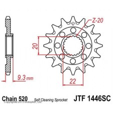 Leading star JT SPROCKETS JTF1446-13SC, chain 520, 13 teeth