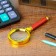 Classic magnifier in gold frame 6x, d = 6cm