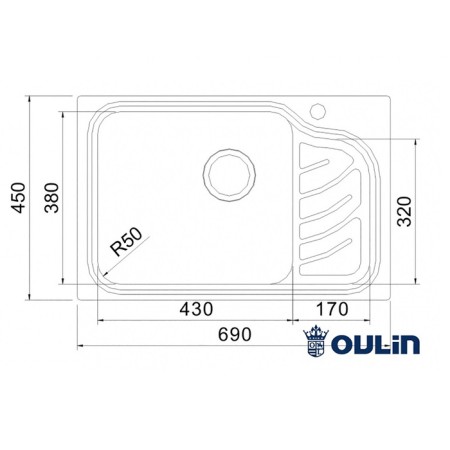 The cut washing of stainless steel OULIN OL-327L, left-1