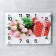 Carty clock is wall, series: flowers, "gift", smooth move, 25x35 cm