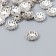 Decor hat for beads Metal "Flower of balls" silver G040B599 set 30 pcs 1.2x1.2 cm