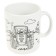 Set for creativity, mug for the painting "Blue Tractor" (paints, brush)