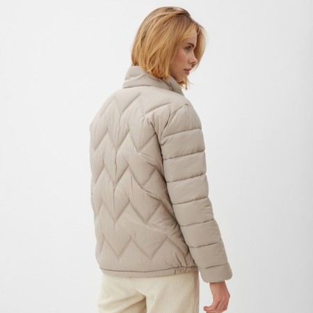Women's jacket on lightning collorista color gray-beige rr 48-4
