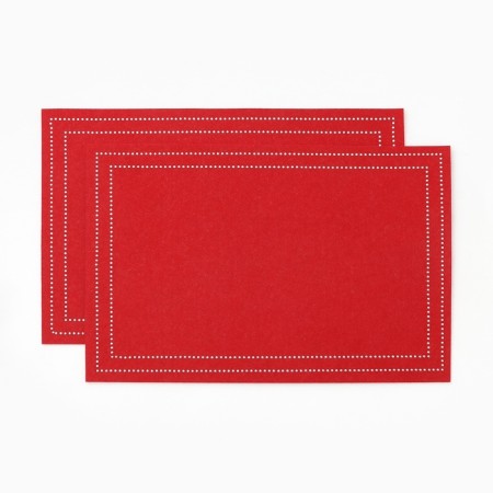 A set of decorative napkins Ethel "Style" central red 30x40 ± 5cm-2 pcs, felt