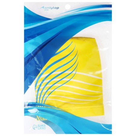 Шапочка для плавания взрослая ONLYTOP, тканевая, обхват 54-60 см, цвета МИКС-4