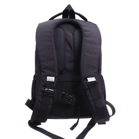 School backpack, 39 x 26 x 17 cm, Grizzly 366, ergonomic back, black RG-366-4_1-4