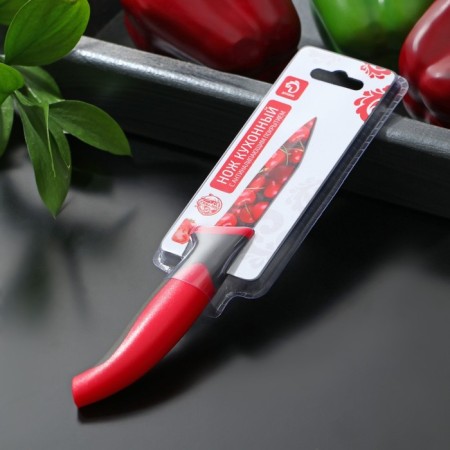 Kitchen knife with an anti -wagoning coating of the valve "cherries", blade 8 cm-3