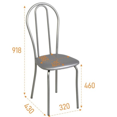 Vienna 2 chair, silver metallic/metallic-2