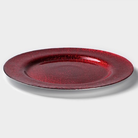 Glass Plane Lacking Magistro "Caramel. Red ", d = 33.5 cm, red color-1