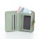 Women's wallet on the button, green color