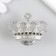 Handle for the casket Metal "Crown" rhinestone, silver 4.5x3.2x2.6 cm