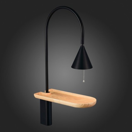 Sconces st. SL1802.401.01. Amiro. 1x60 watts, E27, 18x80 cm, black color-2