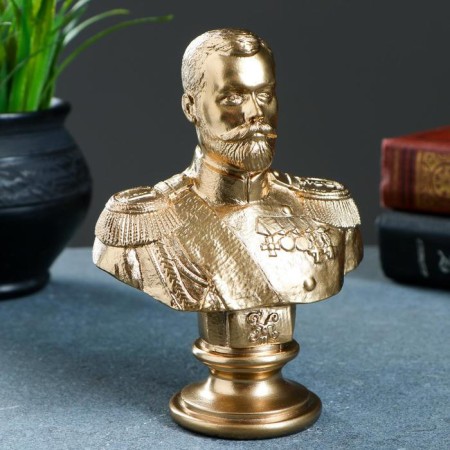 Bust Nicholas II bronze 6x14x6cm