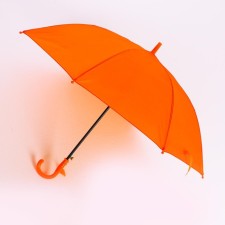 Walking umbrella semi -automatic d = 90 cm, orange color