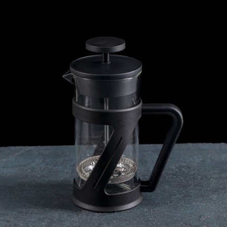 Teapot of a tender jacket - press "Zet", 350 ml, glass, black color