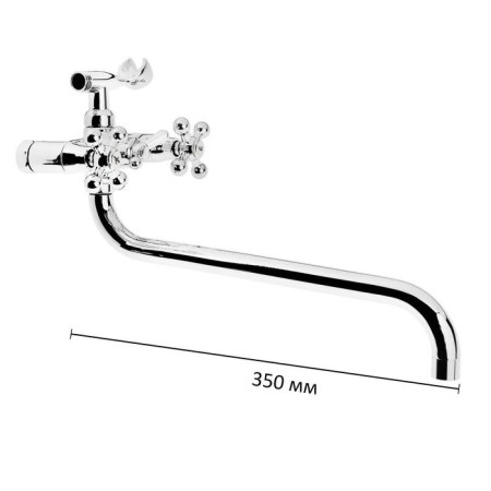 Accoona A7371 bathtub, two -wound, brass, chrome-1