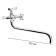 Accoona A7371 bathtub, two -wound, brass, chrome