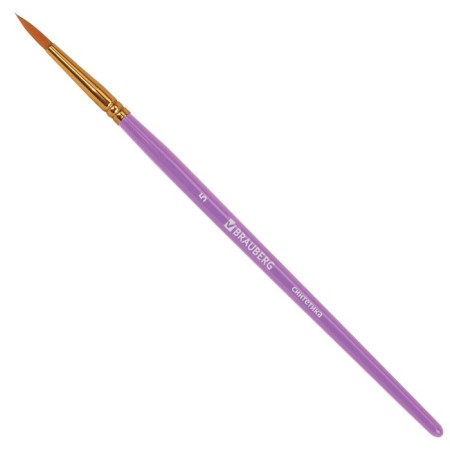 System of brushes synthetics 10 pieces, Brauberg, round; oval; flat; Liners-11