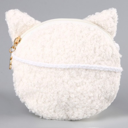 Children's soft bag "kitten", 15*13 cm, white color-4