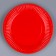 Plate disposable paper monophonic, red color 18 cm, set 10 pieces