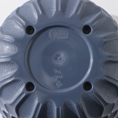 Pot for flowers with a pallet "Wave", 1.4 l, d = 14.5 cm, color gray color-3