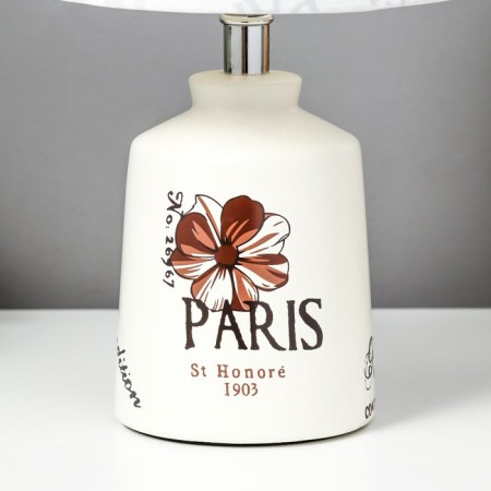 The table lamp with lampshade "Paris with Flower" bottle E14 40W 20x20x33 cm Risalux-4